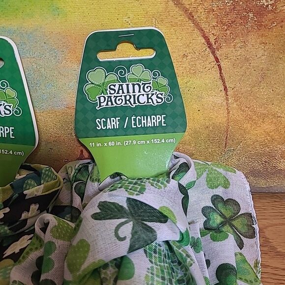 Saint Patrick's Day Scarf Bundle 3 Scarfs 11 x 60 Inches - Picture 6 of 8